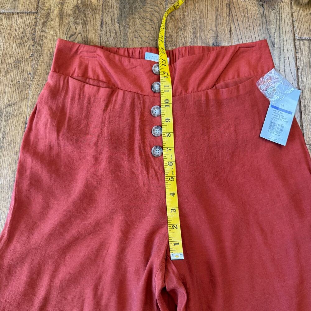 NWT New Directions Palazzo Pants Rust Orange Elastic Waist Wide Leg Womens Sz M - Picture 5 of 8